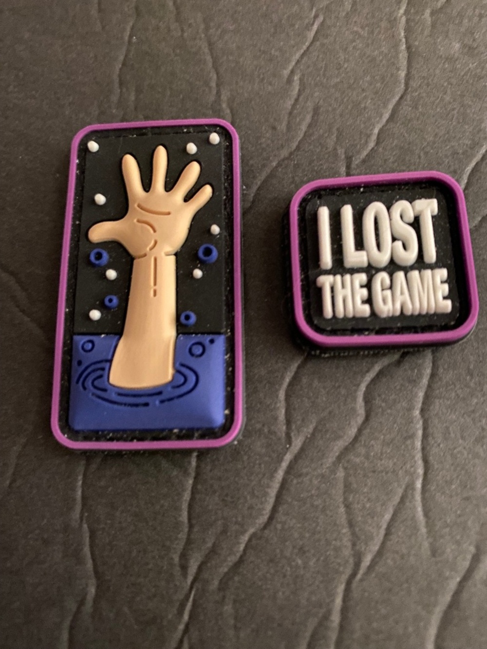 (TWO) PVC 3D Velcro patches NEW